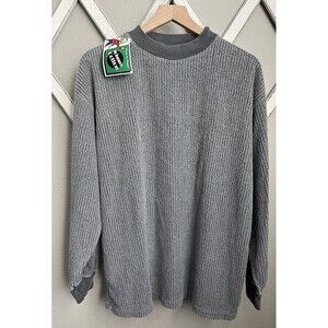 NWT! Vintage Johnny Cotton Christopher Sir Hilary Cord Men’s L L/S Shirt - Gray